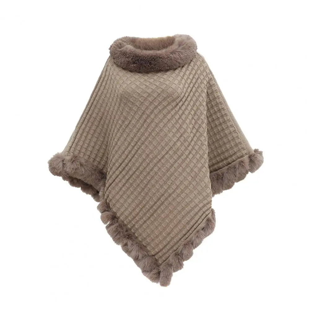 Supéria Faux Fur Shawl Cloak for Women