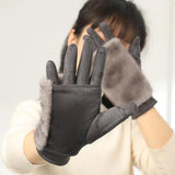 Supéria Suede Rabbit Fur Touch Gloves