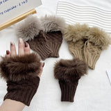Supéria Faux Fur Fingerless Winter Gloves