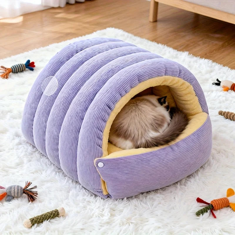 Supéria Arctic Fleece Enclosed Cat Cave Bed