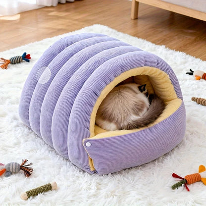 Supéria Arctic Fleece Enclosed Cat Cave Bed