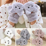 Supéria Plush Animal Fingerless Gloves