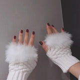 Supéria Faux Fur Fingerless Winter Gloves