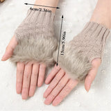 Supéria Faux Fur Fingerless Winter Gloves