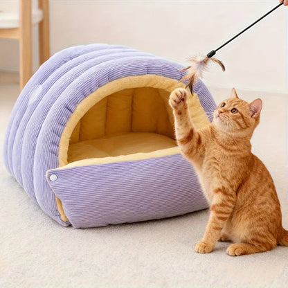 Supéria Arctic Fleece Enclosed Cat Cave Bed