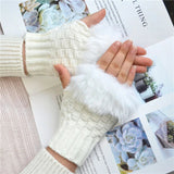 Supéria Faux Fur Fingerless Winter Gloves