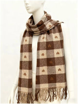 Supéria Cozy Checkered Winter Scarf Shawl