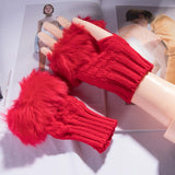 Supéria Faux Fur Fingerless Winter Gloves