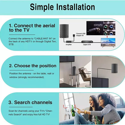 Supéria 4K Indoor HDTV Antenna