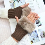 Supéria Faux Fur Fingerless Winter Gloves