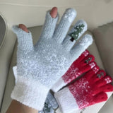 Supéria Festive Fleece Fingerless Gloves