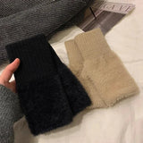 Supéria Plush Cozy Fingerless Gloves for Women