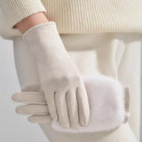 Supéria Suede Rabbit Fur Touch Gloves