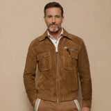 Supéria Men's Retro Suede Zipper Jacket