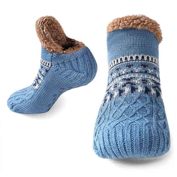 Supéria Knitted Fleece-Lined Slipper Socks