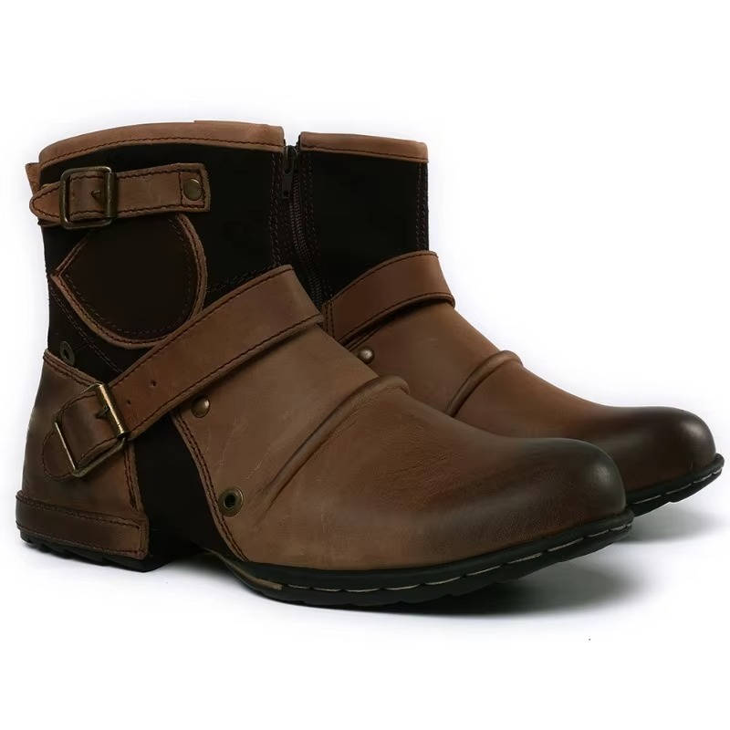 Supéria Men's Vintage Buckled Ankle Boots