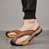Supéria Men's Water-Resistant Toe Flip Flops