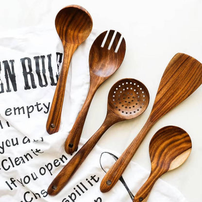 Supéria 6-Piece Wooden Utensils Set