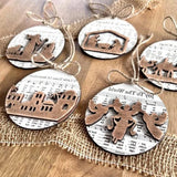 Supéria Nativity Music Sheet Ornament Set