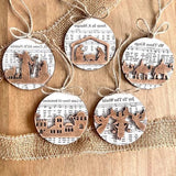 Supéria Nativity Music Sheet Ornament Set