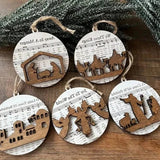 Supéria Nativity Music Sheet Ornament Set