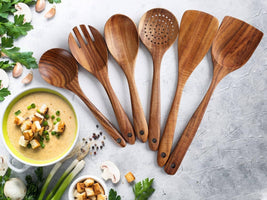 Supéria 6-Piece Wooden Utensils Set