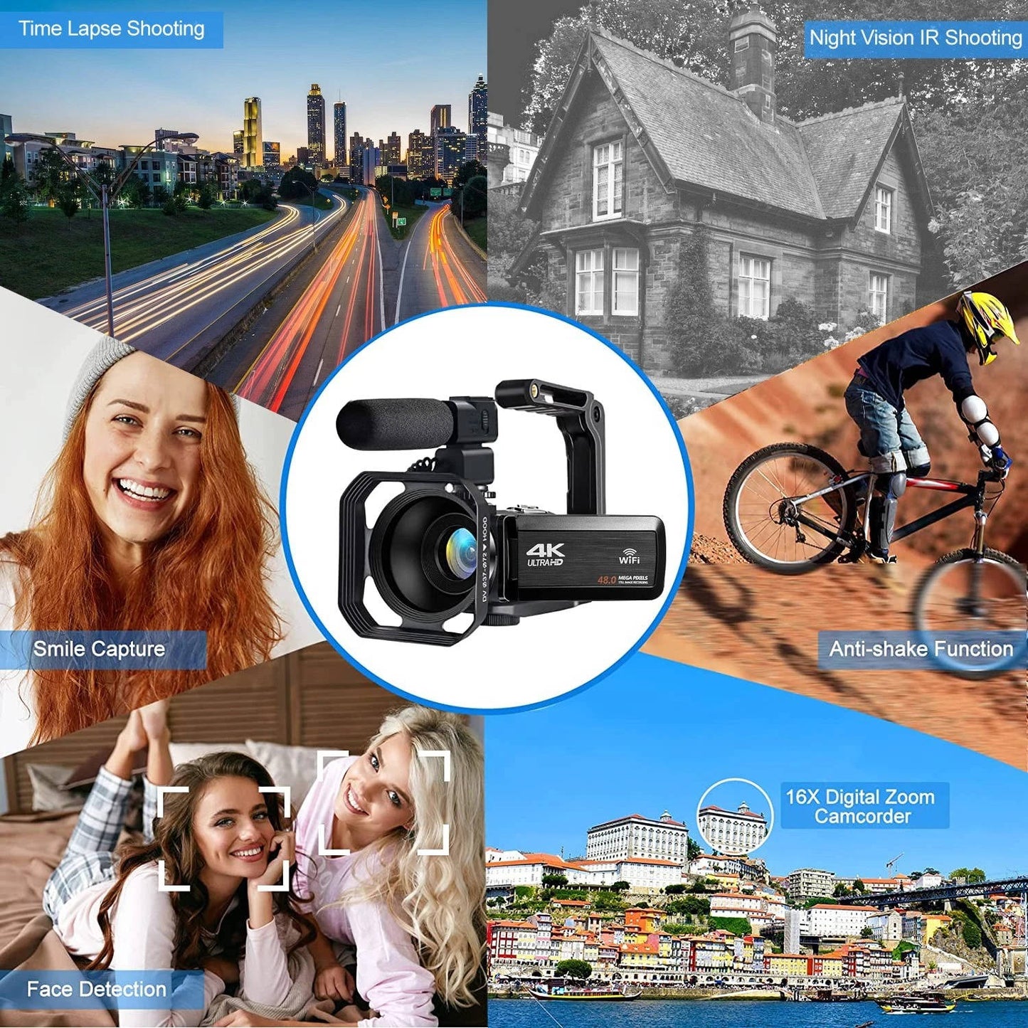 Supéria 4K Vlogging Camera Camcorder