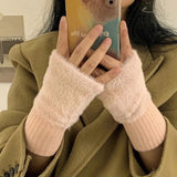 Supéria Plush Cozy Fingerless Gloves for Women