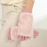 Supéria Suede Rabbit Fur Touch Gloves